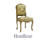 The Honfleur beechwood chair is an excellent example of Louis XV furniture